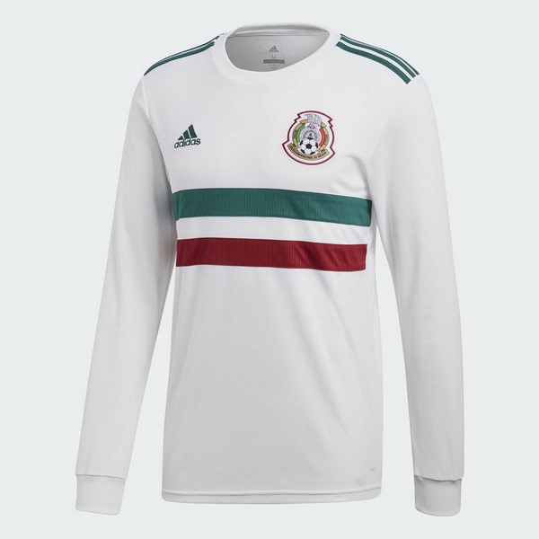 Thailande Maillot Football Mexico Exterieur ML 2018 Blanc